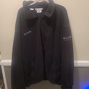 Columbia Titanium Jacket Mens XL Black Double  Zip Pockets Vent